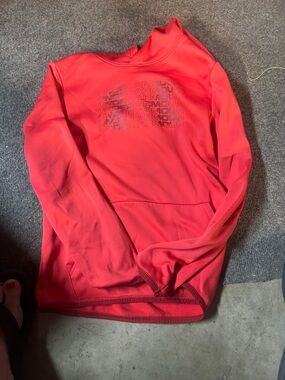 Under Armour Red Logo Repeat Pullover Hoodie